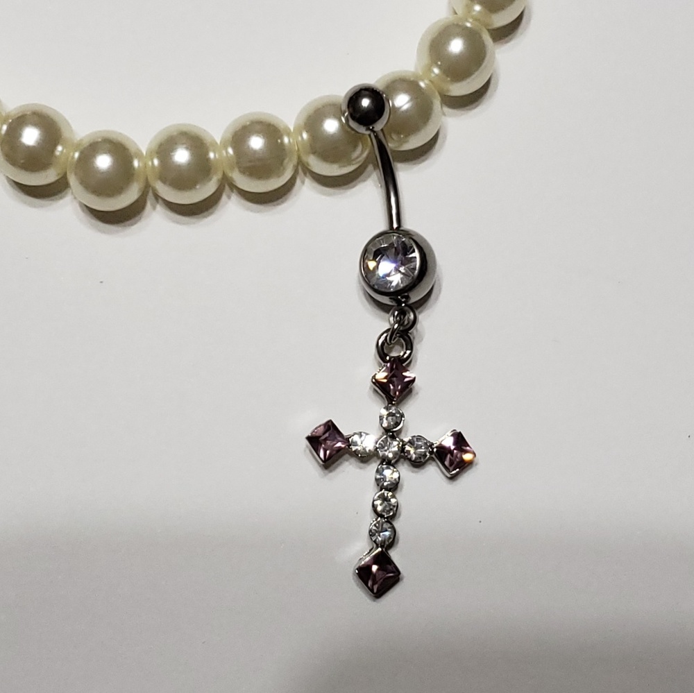 🆕️ Cross Dangling Belly Ring